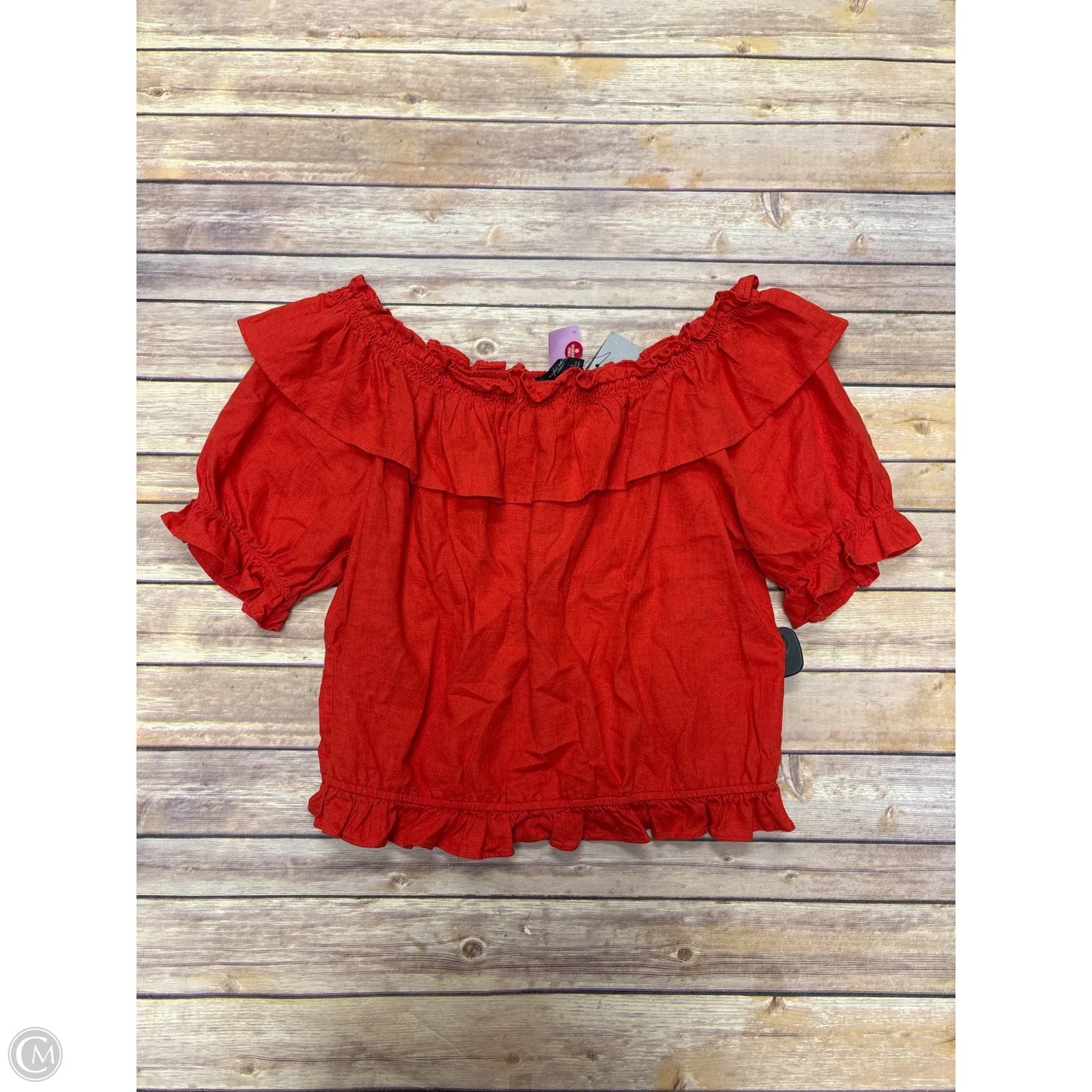 Top Short Sleeve By Marc New York In Red, Size: L