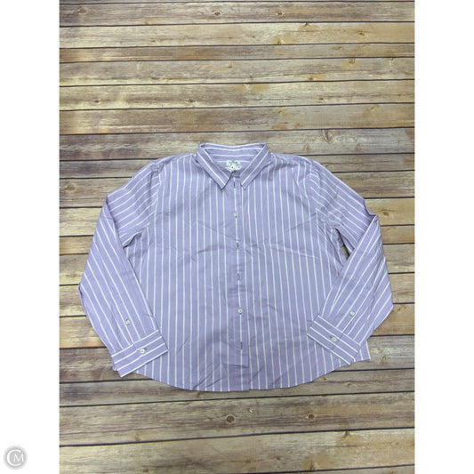 Top Long Sleeve By J. Crew In Purple, Size: Xlp
