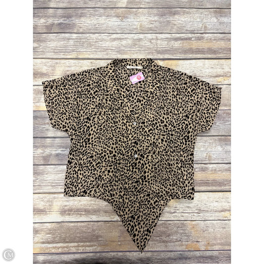 Top Short Sleeve By Ellison In Animal Print, Size: L