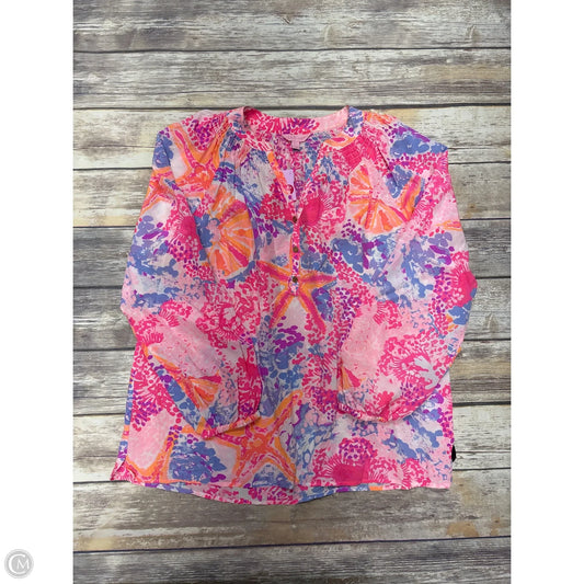 Top Long Sleeve Designer By Lilly Pulitzer In Multi-colored, Size: L