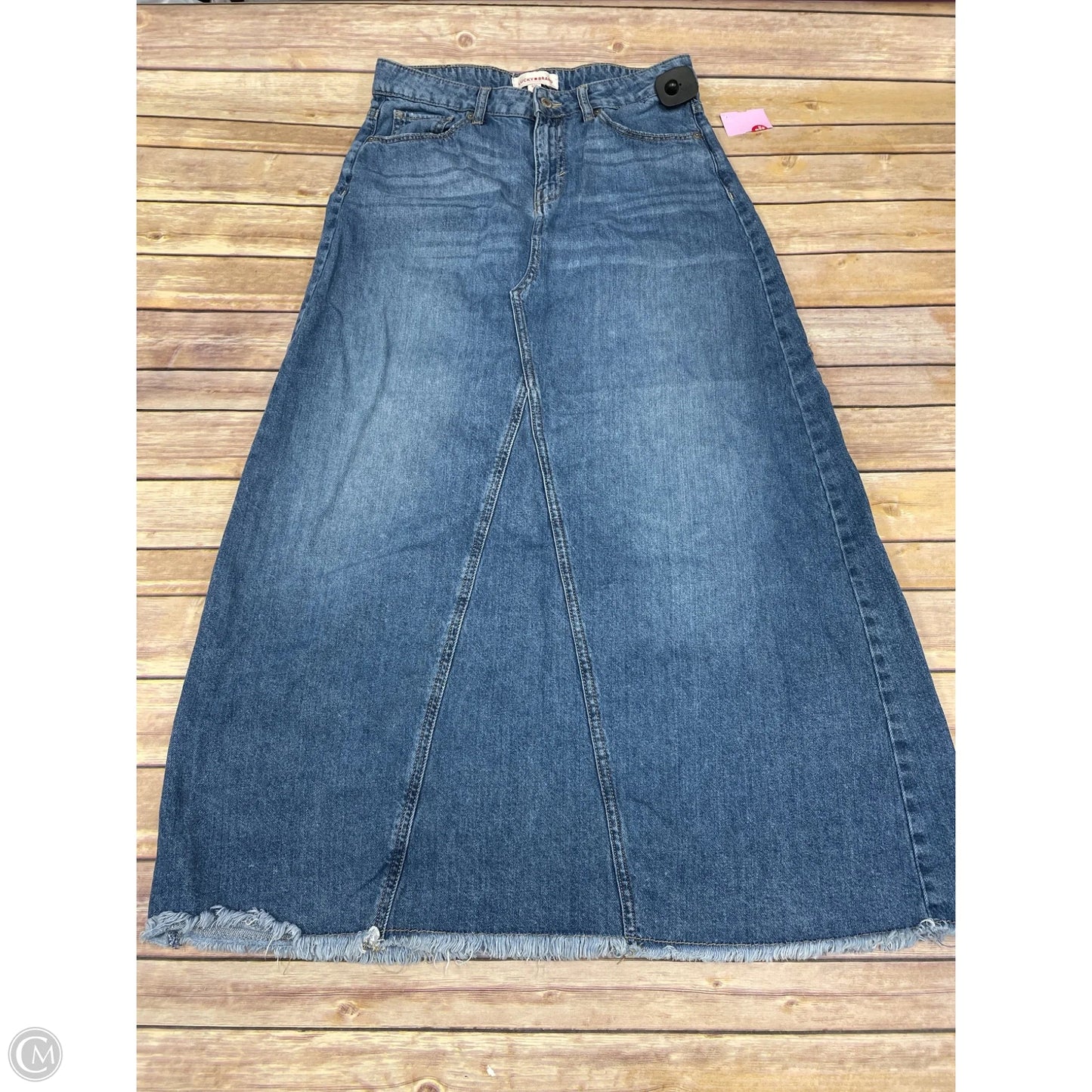 Skirt Maxi By Lucky Brand In Blue Denim, Size: 6