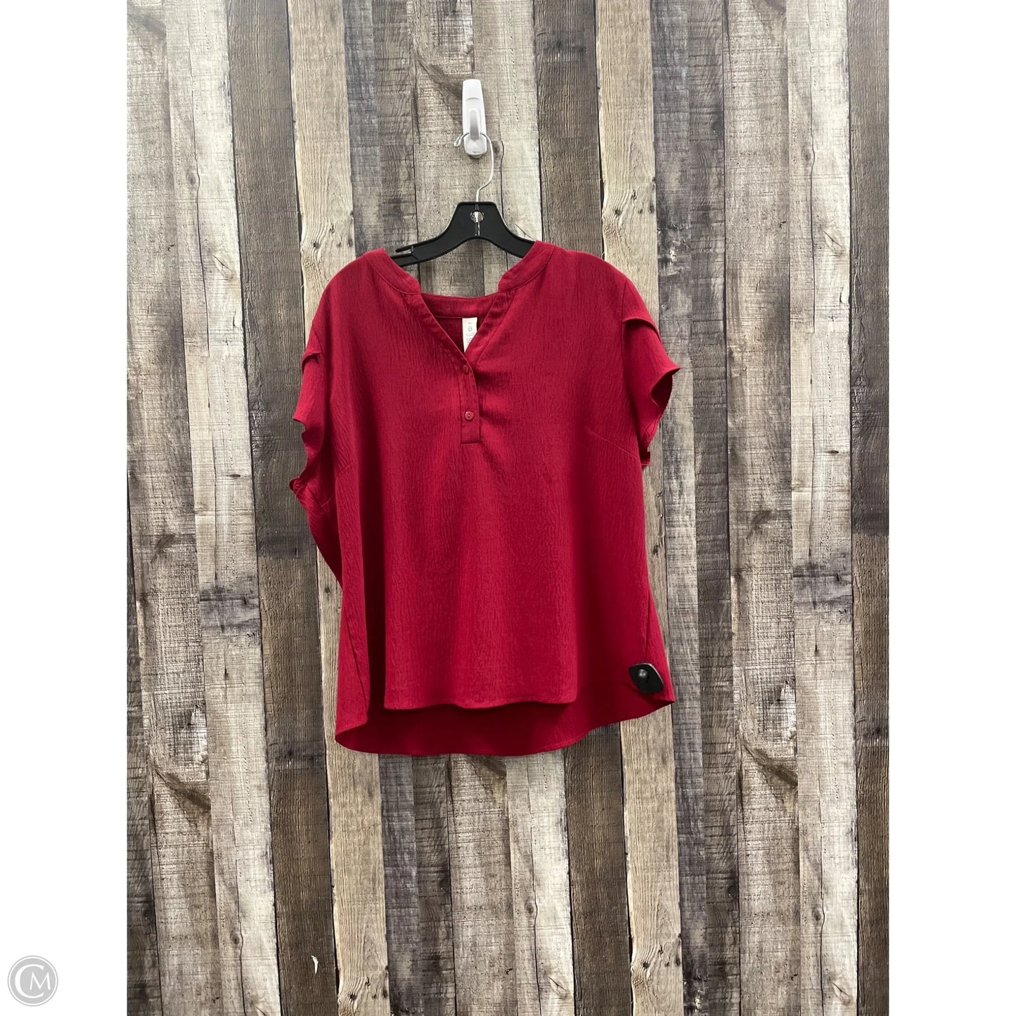 Top Short Sleeve By Cme In Red, Size: Xl
