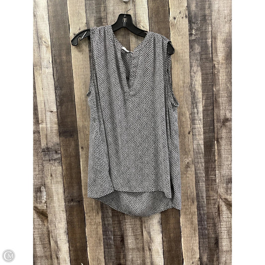 Top Sleeveless By Chaus In Black & White, Size: Xl