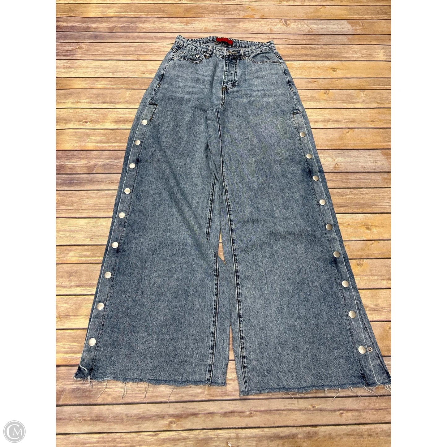 Jeans Wide Leg By Cme In Blue Denim, Size: S