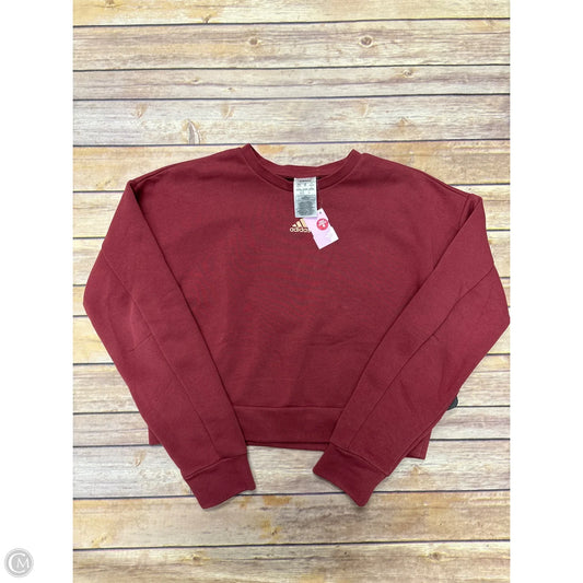 Athletic Sweatshirt Crewneck By Adidas In Mauve, Size: Xs