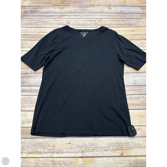 Top Short Sleeve Basic By Chicos In Black, Size: L
