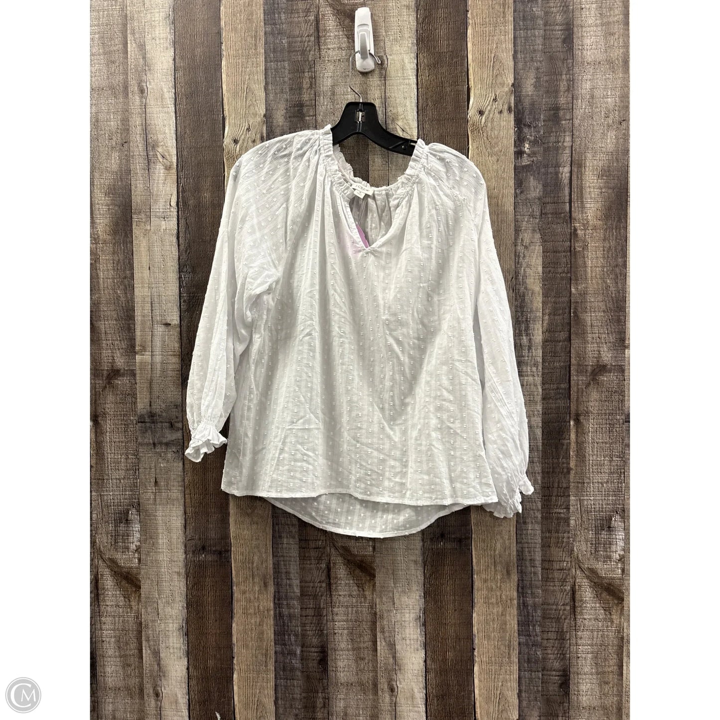 Top Long Sleeve By J. Crew In White, Size: S