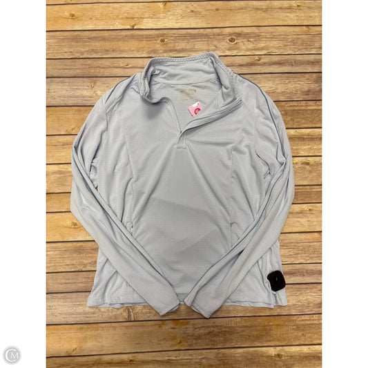 Athletic Top Long Sleeve Collar By Mondetta In Blue, Size: Xl