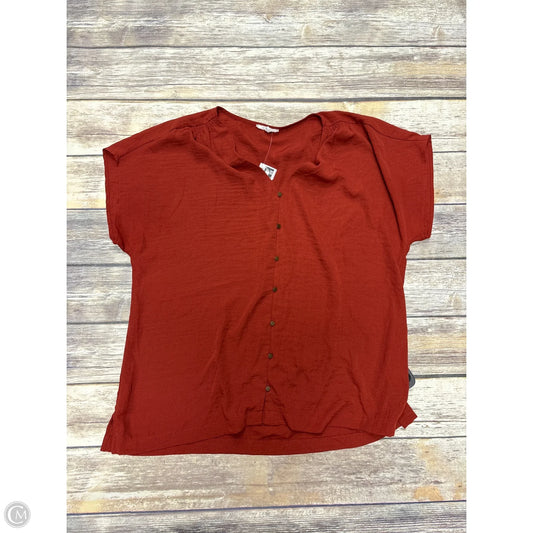 Top Short Sleeve By Maurices In Bronze, Size: L