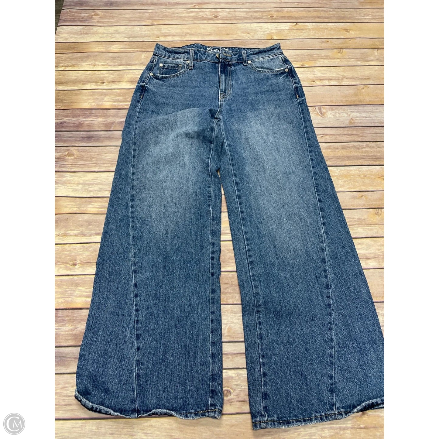 Jeans Wide Leg By Seven 7 In Blue Denim, Size: 2