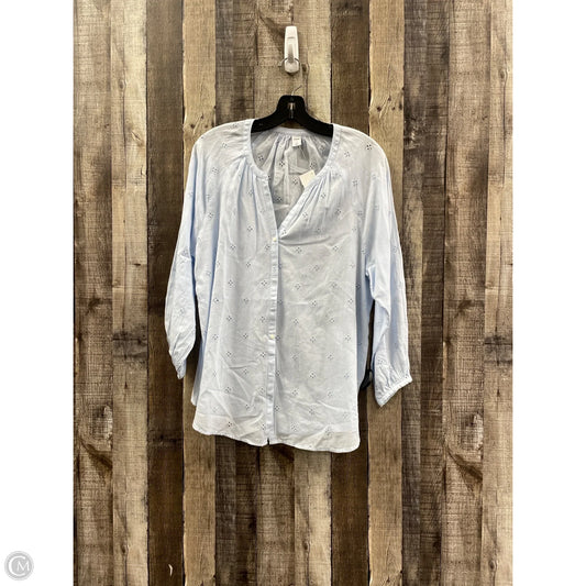 Top Long Sleeve By Old Navy In Blue, Size: M