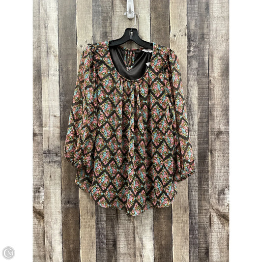 Top Long Sleeve By Lc Lauren Conrad In Multi-colored, Size: Xl