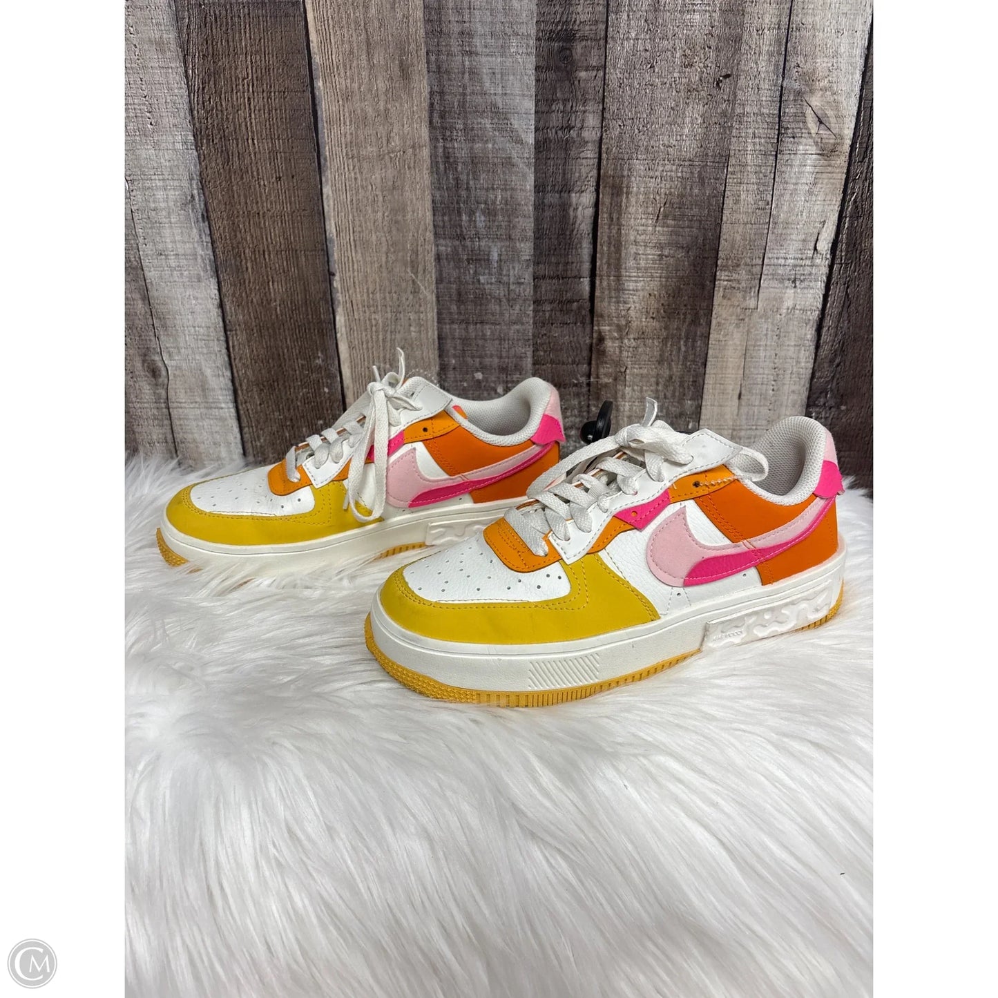 Shoes Athletic By Nike In Orange & Pink, Size: 8