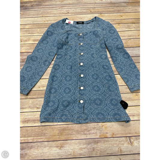 Dress Casual Short By Cider In Blue Denim, Size: M