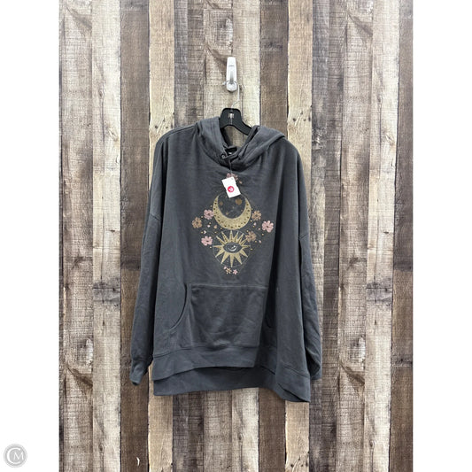 Sweatshirt Hoodie By Torrid In Grey, Size: 3x