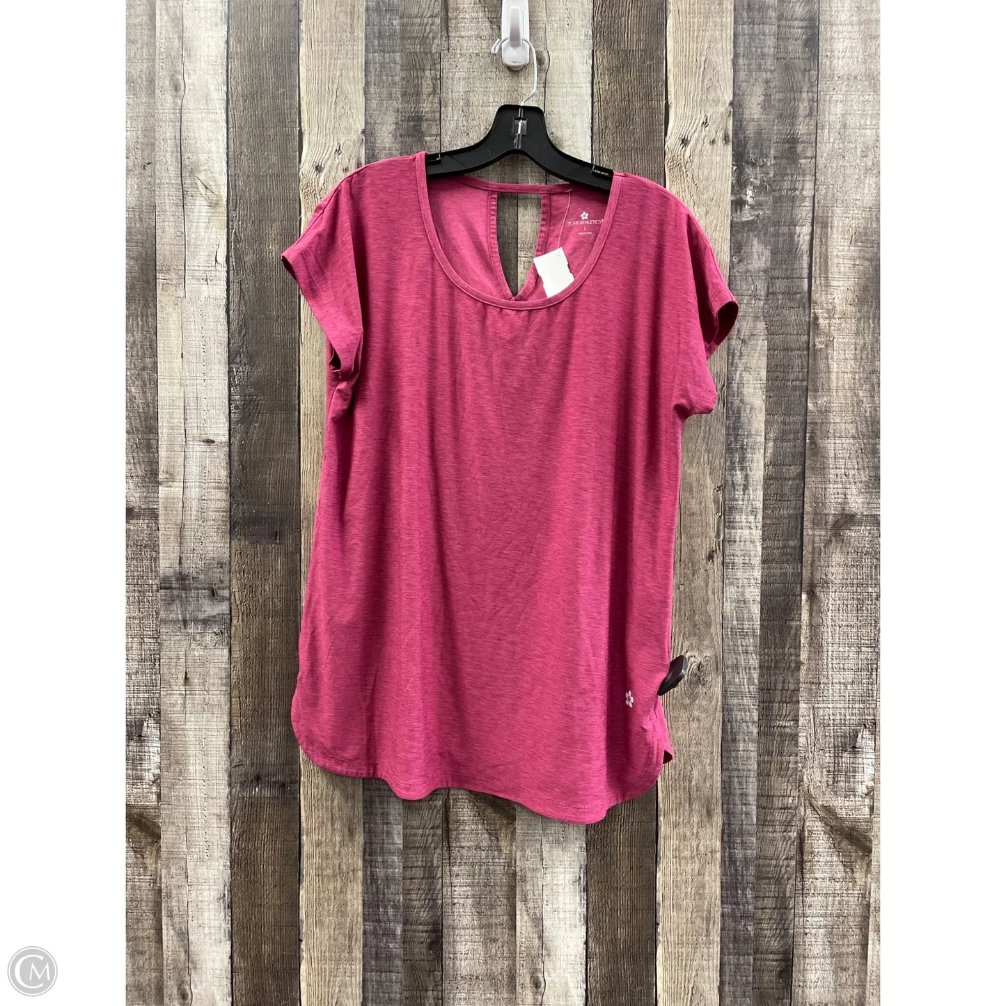 Athletic Top Short Sleeve By Tuff Athletics In Pink, Size: L