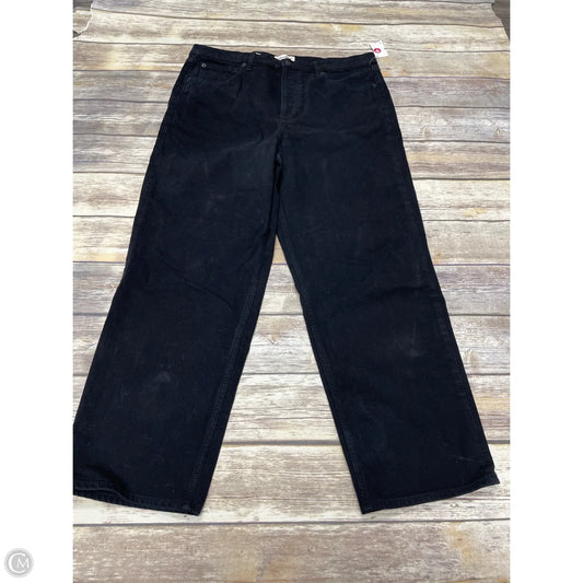 Jeans Wide Leg By Universal Thread In Black Denim, Size: 16