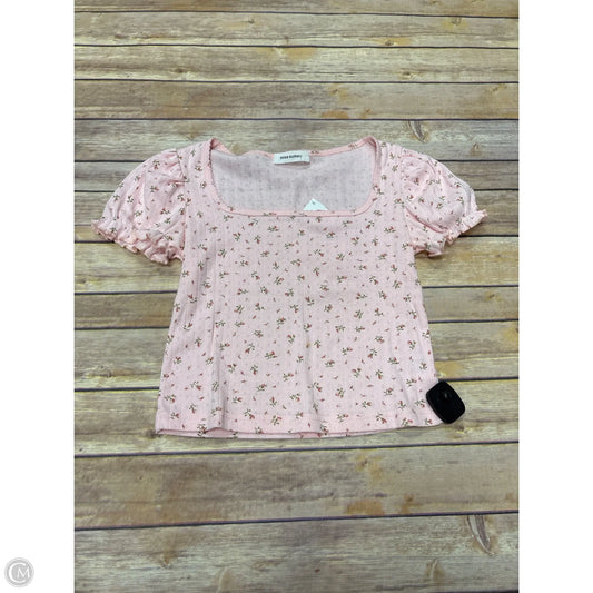 Top Short Sleeve By Cme In Pink, Size: S