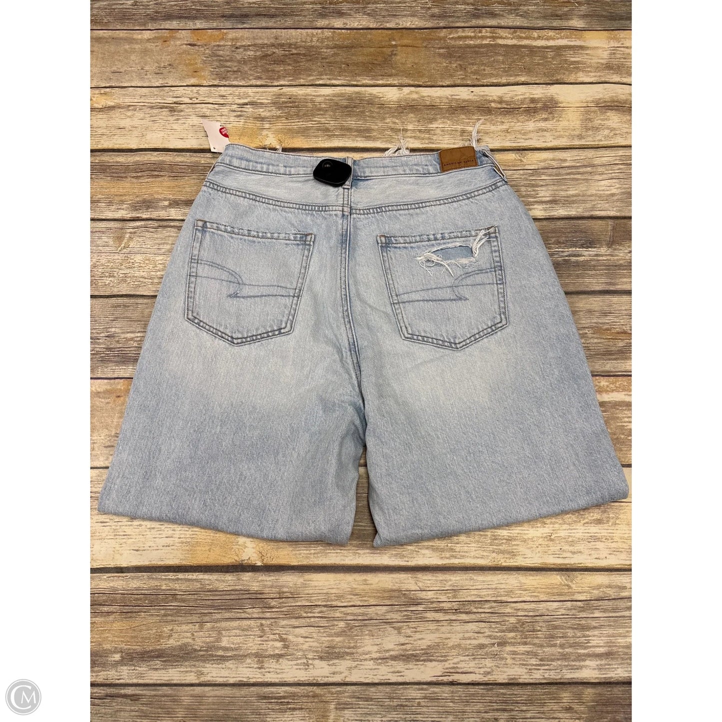 Jeans Straight By American Eagle In Blue Denim, Size: 12