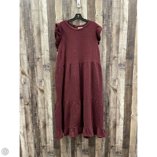 Dress Casual Maxi By Universal Thread In Maroon, Size: 3x