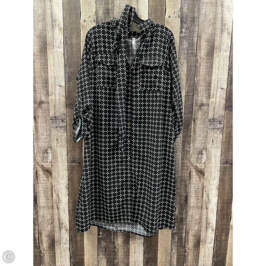 Dress Casual Midi By Ny Collection In Black & White, Size: 1x