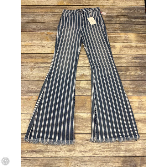 Jeans Flared By Cello In Striped Pattern, Size: 6