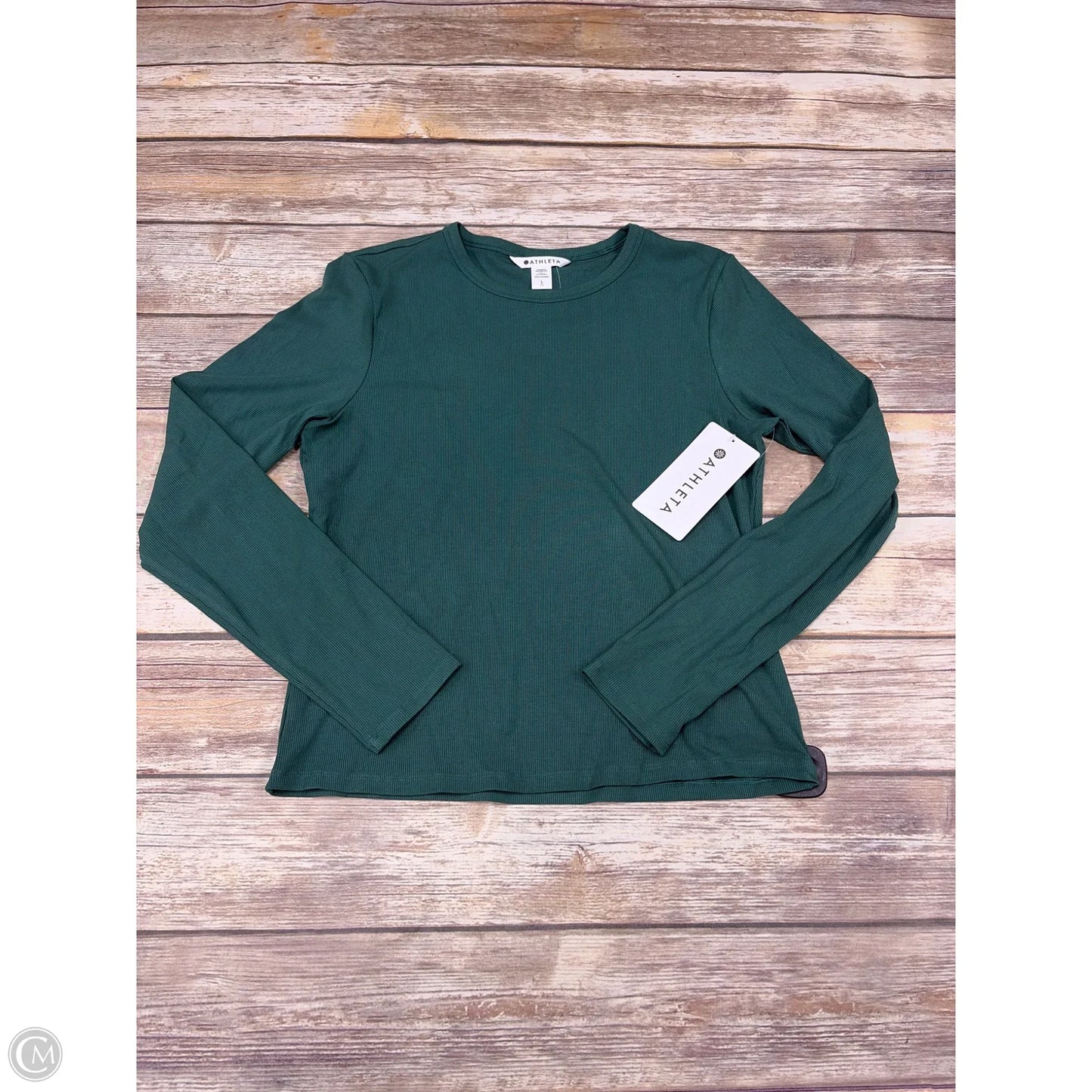 Top Long Sleeve By Athleta In Green, Size: L