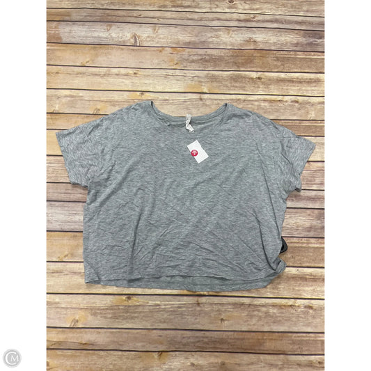 Athletic Top Short Sleeve By Lululemon In Grey, Size: 10