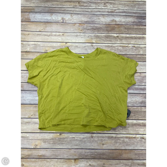 Athletic Top Short Sleeve By Lululemon In Green, Size: 10