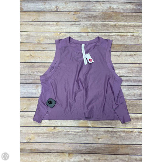 Athletic Tank Top By Lululemon In Purple, Size: 10