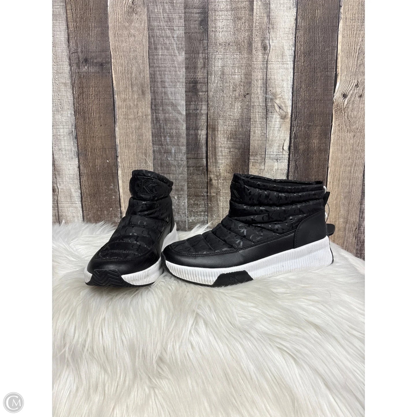 Boots Snow By Calvin Klein In Black, Size: 7.5