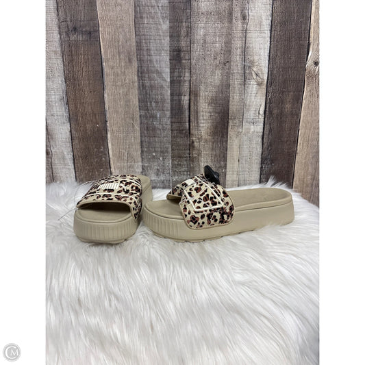 Sandals Heels Wedge By Puma In Animal Print, Size: 7