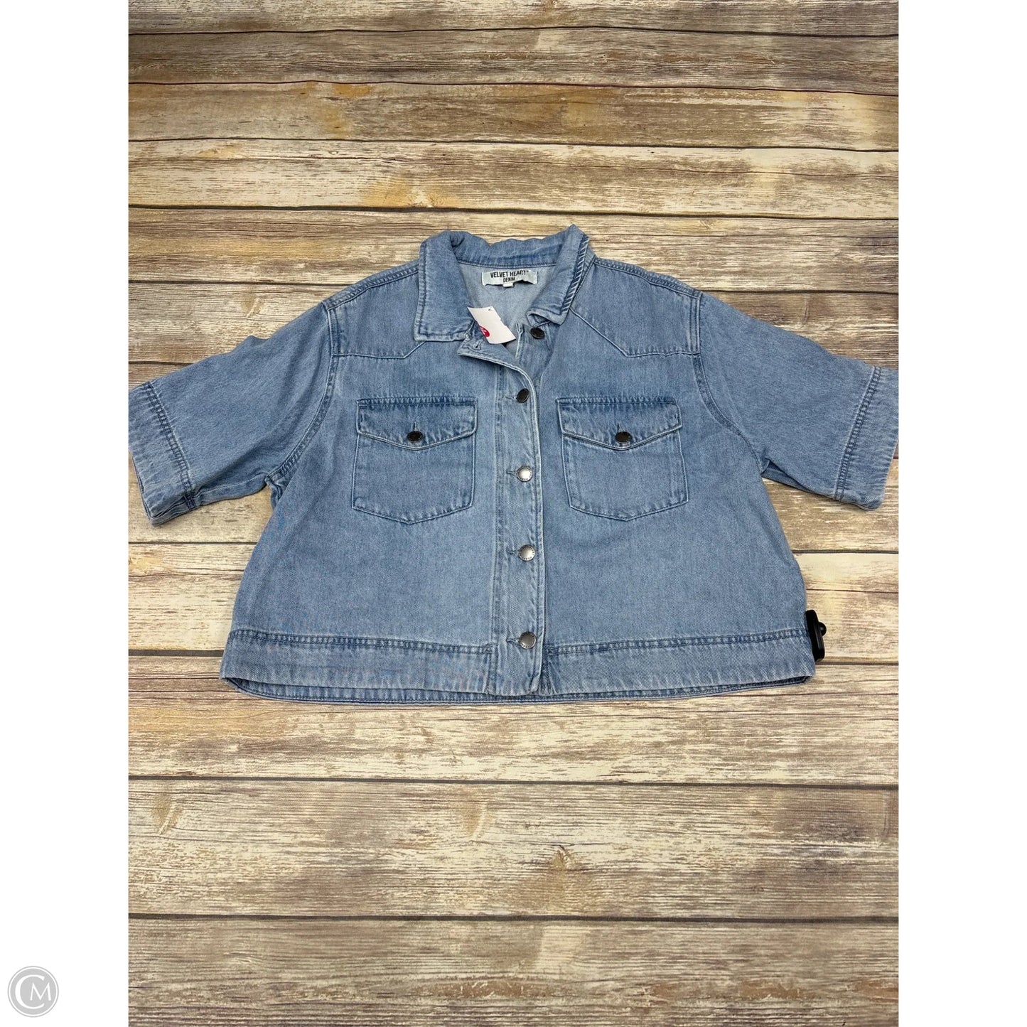 Jacket Denim By Velvet Heart In Blue Denim, Size: L