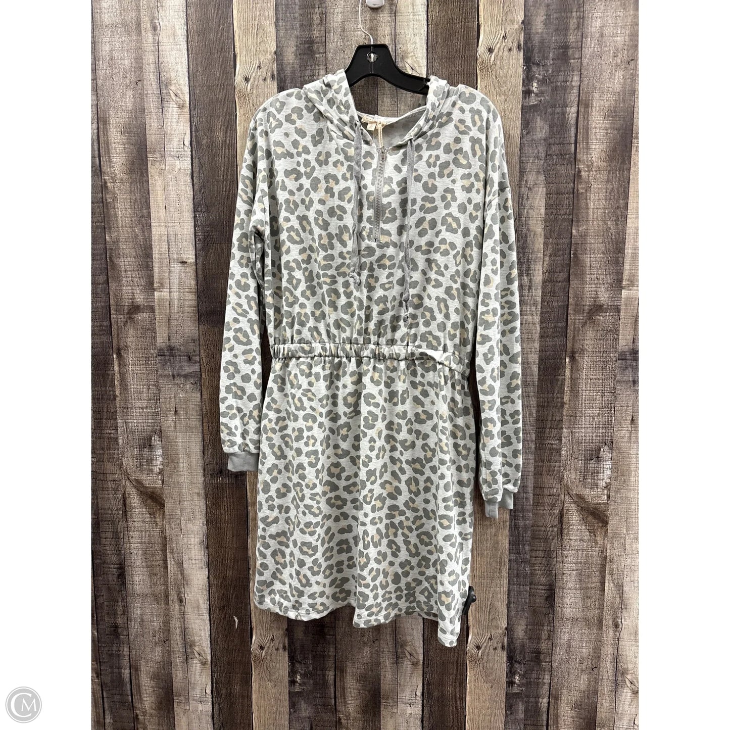 Dress Casual Midi By Hem & Thread In Animal Print, Size: L