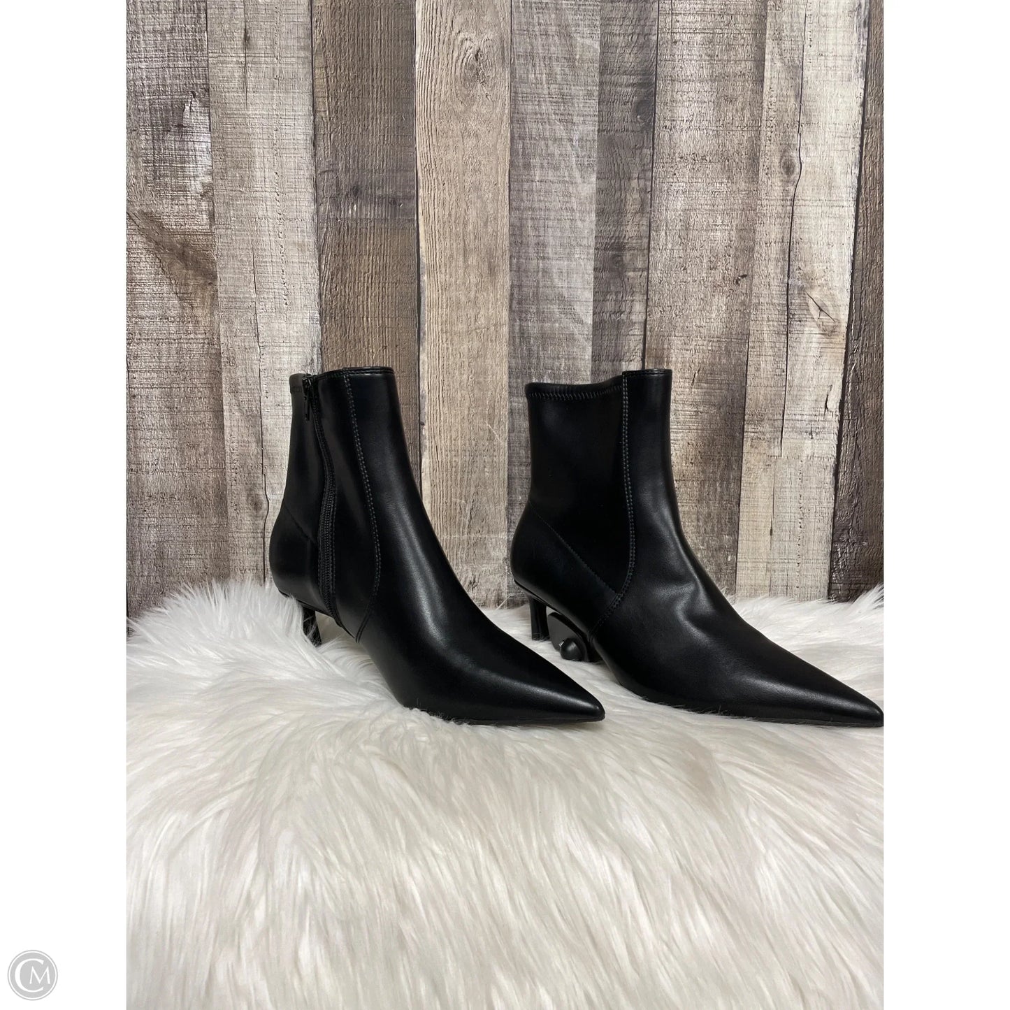 Boots Ankle Heels By Apt 9 In Black, Size: 8