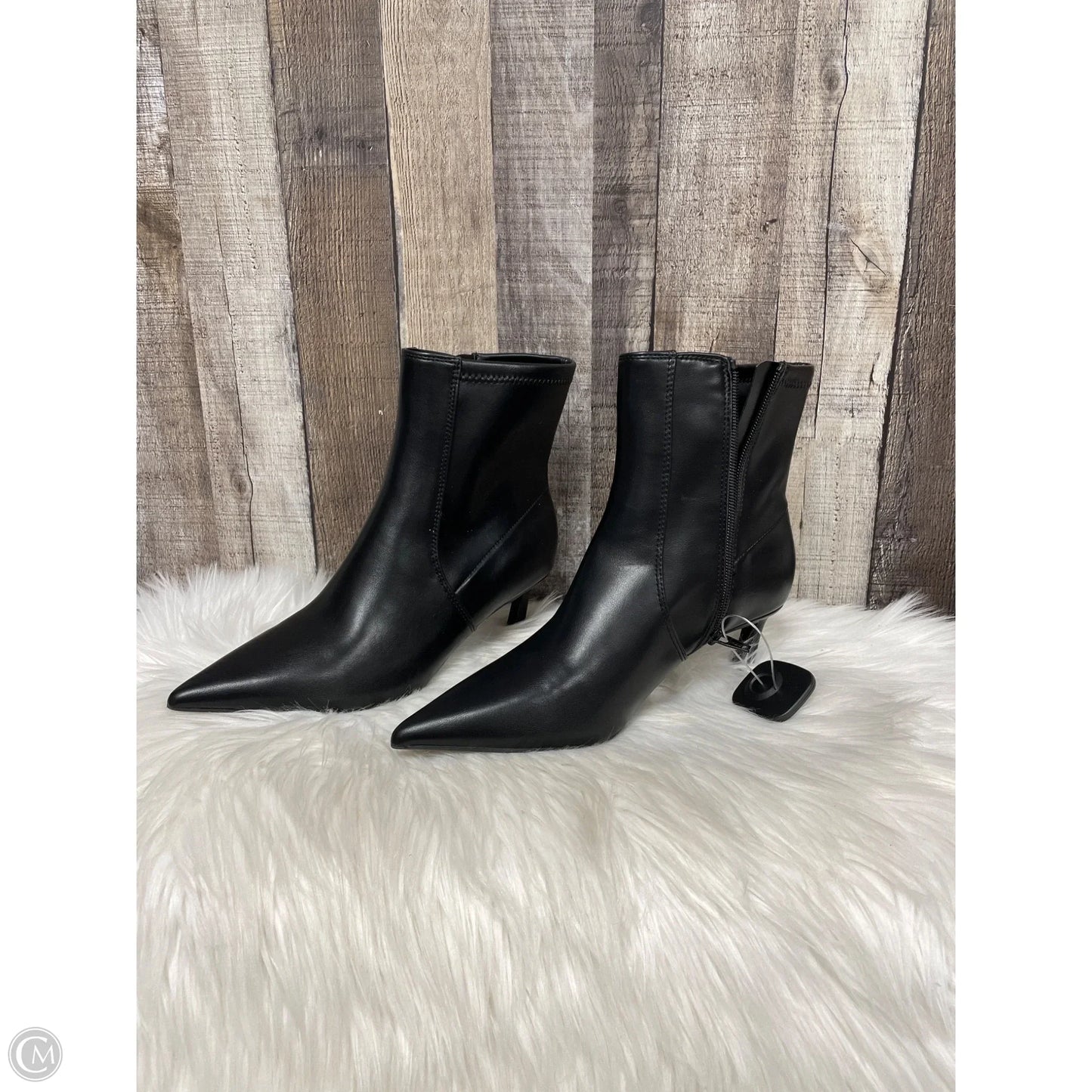 Boots Ankle Heels By Apt 9 In Black, Size: 8