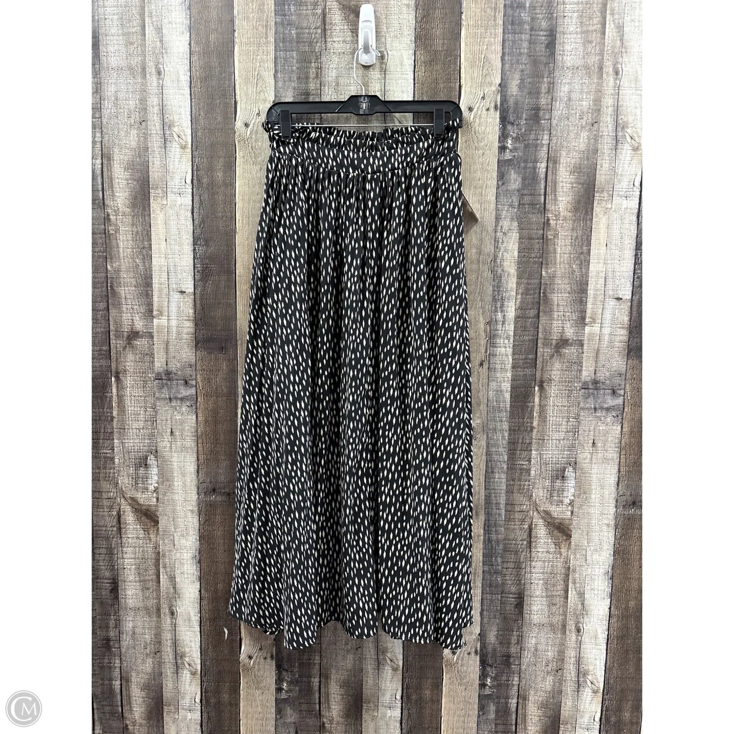 Skirt Maxi By Promesa In Black & Cream, Size: M