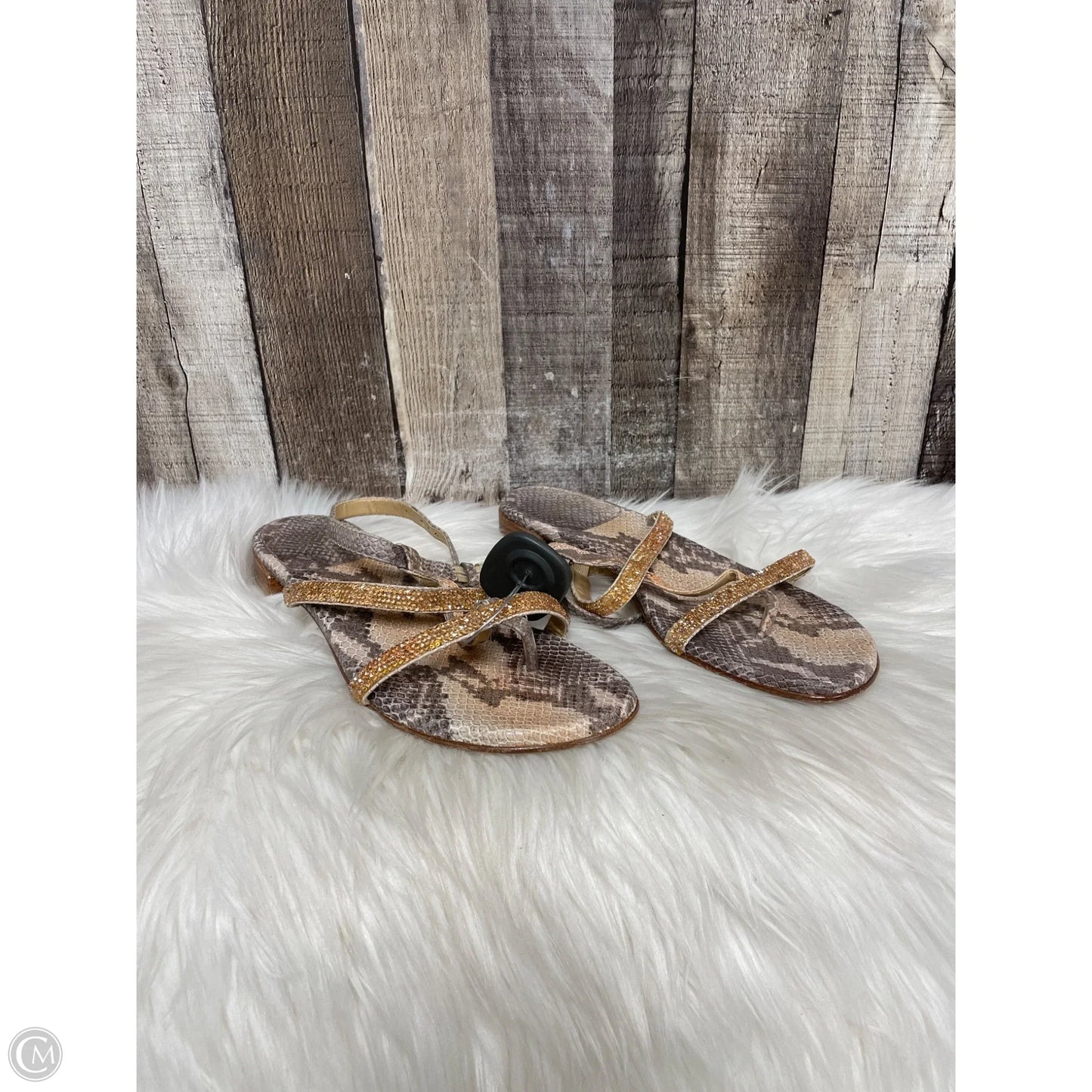 Sandals Designer By Stuart Weitzman In Snakeskin Print, Size: 8.5