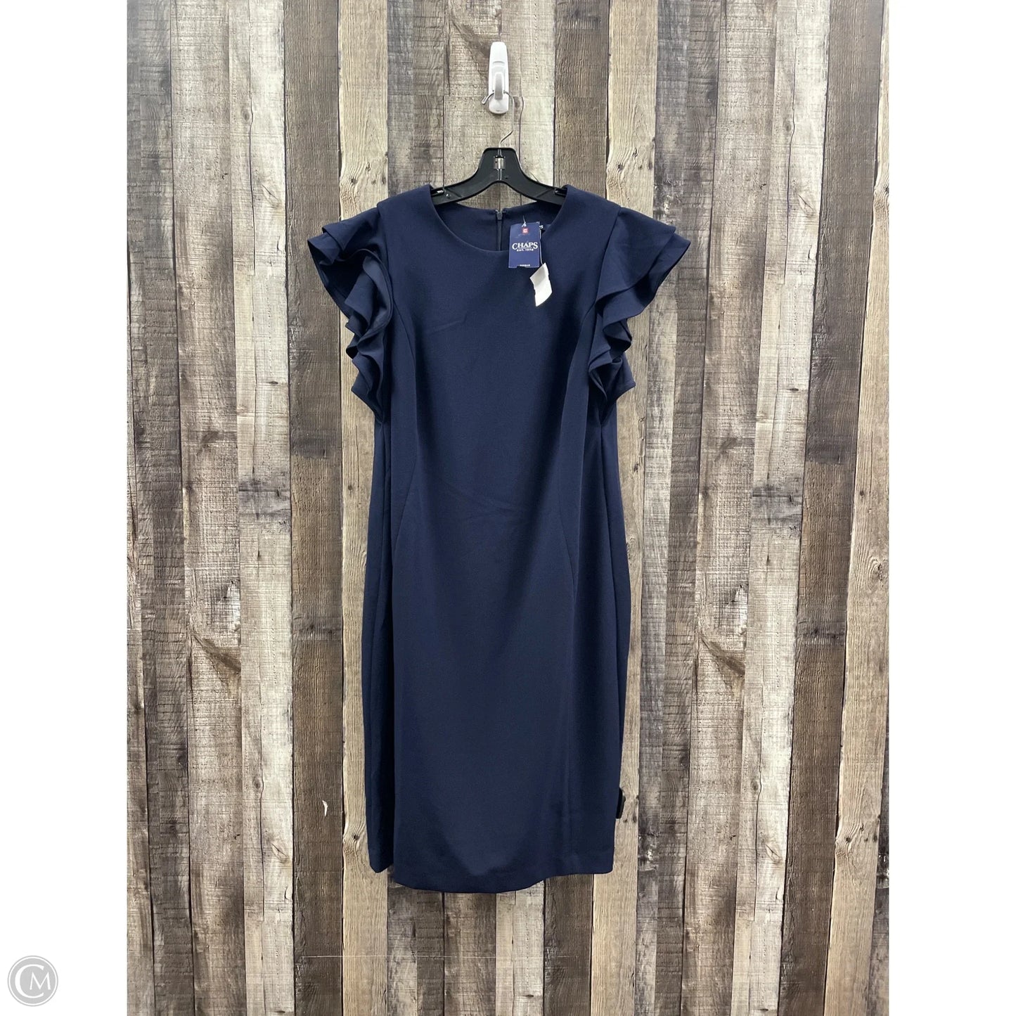 Dress Casual Midi By Chaps In Navy, Size: Xl