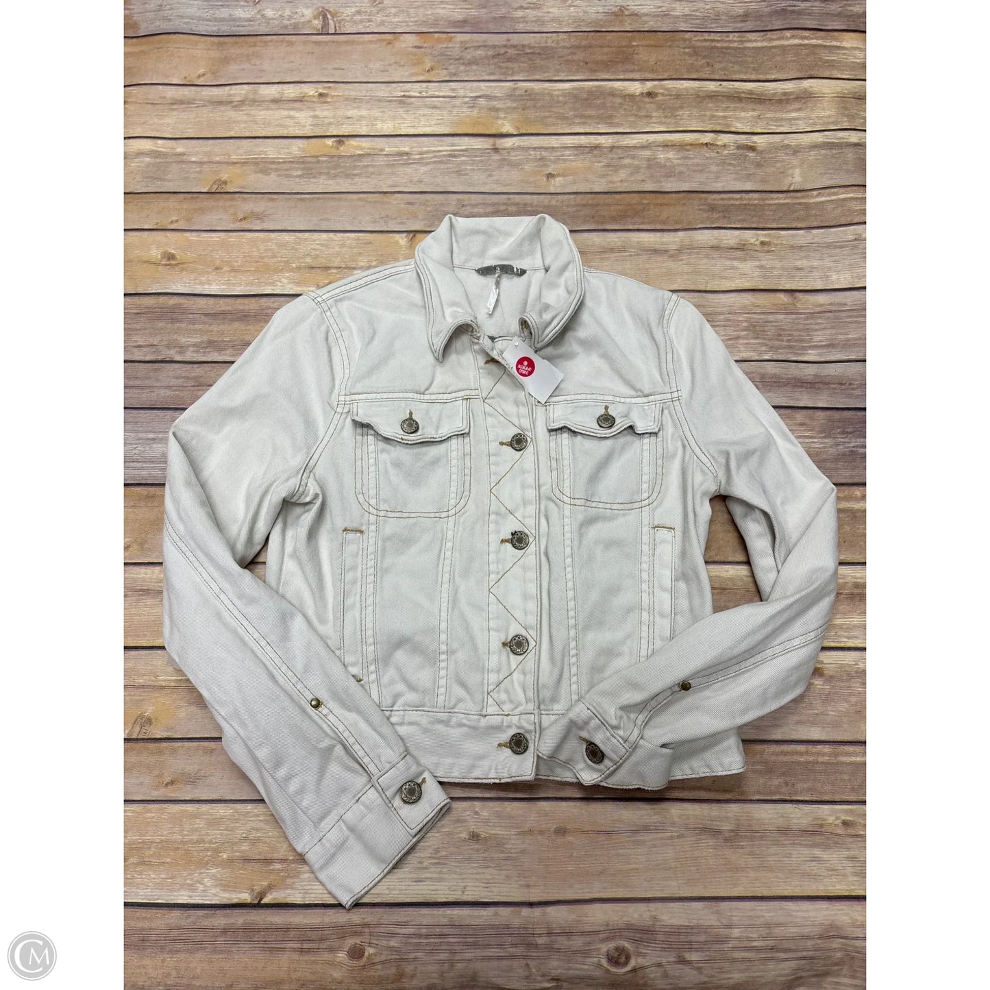 Jacket Denim By Free People In Blue Denim, Size: S