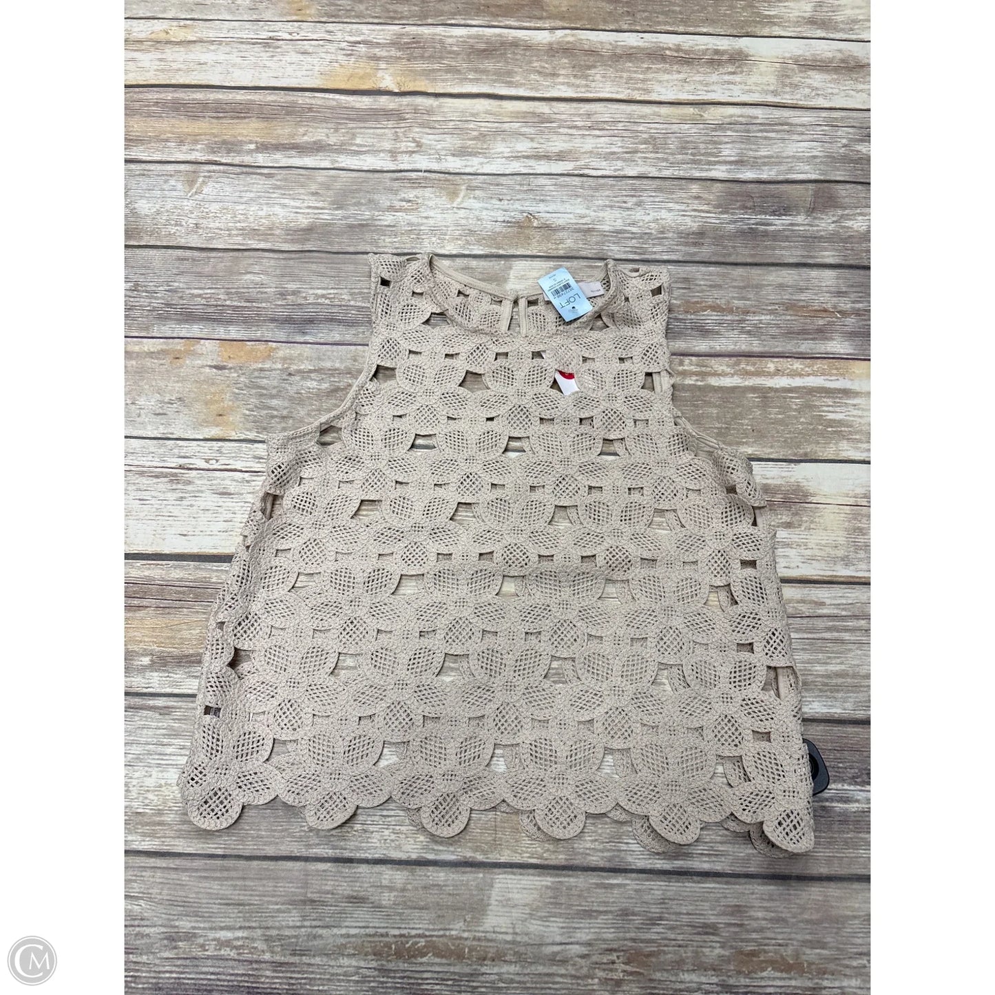 Top Sleeveless By Loft In Beige, Size: Sp