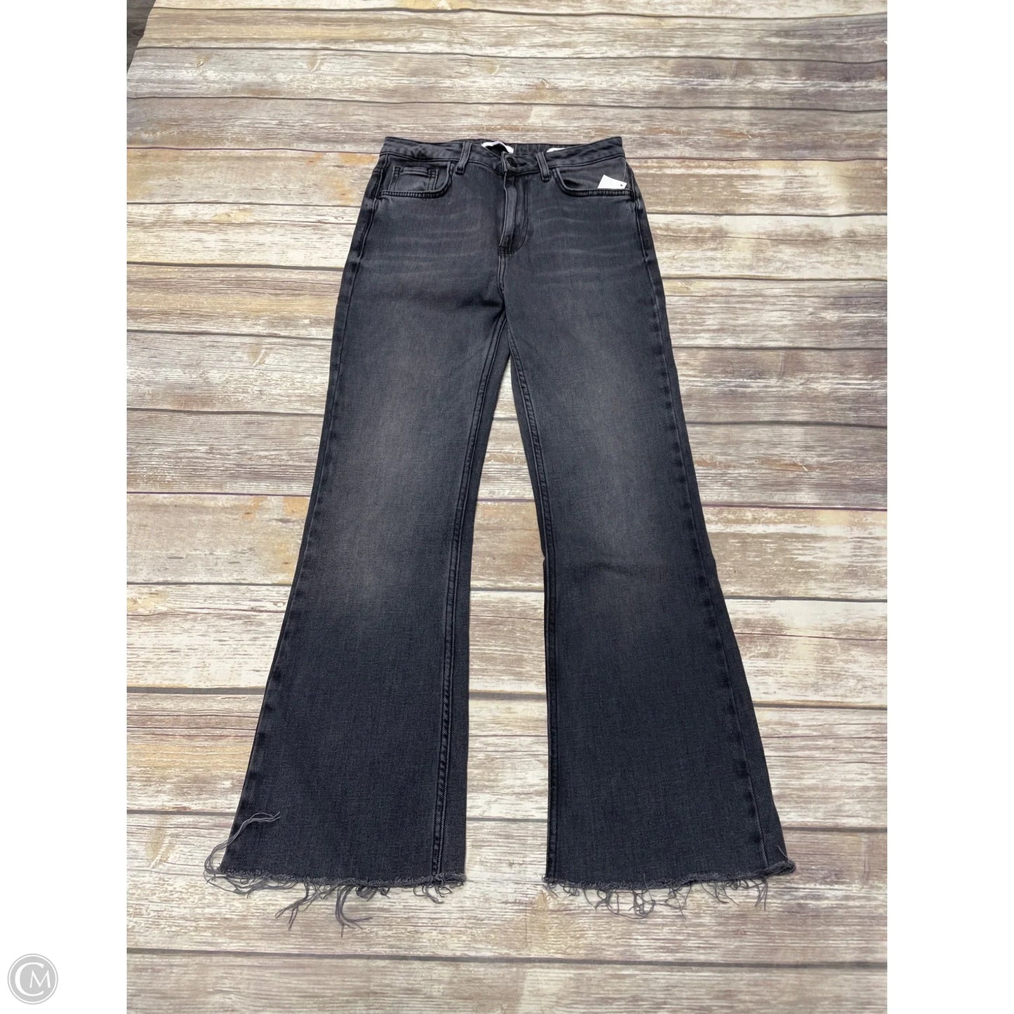 Jeans Flared By Forever 21 In Black Denim, Size: 4
