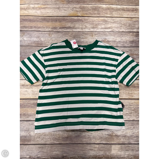 Top Short Sleeve By Evereve In Striped Pattern, Size: Xs