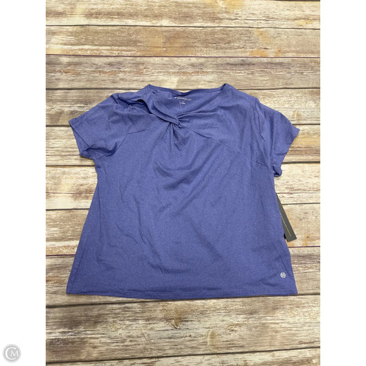 Athletic Top Short Sleeve By Cme In Blue, Size: L
