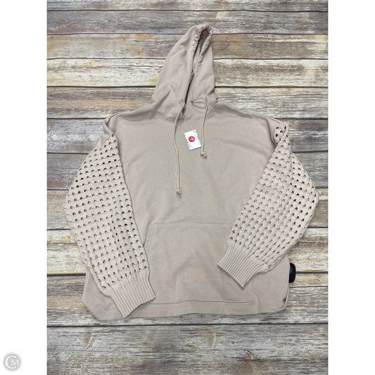 Sweatshirt Hoodie By Time And Tru In Beige, Size: M