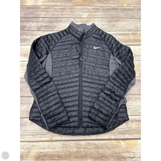 Jacket Puffer & Quilted By Nike In Grey, Size: L