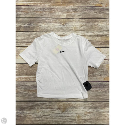 Athletic Top Short Sleeve By Nike In White, Size: Xs