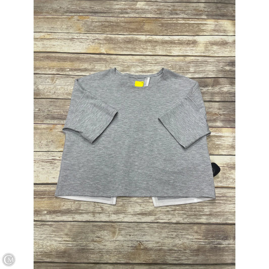 Athletic Top Short Sleeve By Lululemon In Grey, Size: S