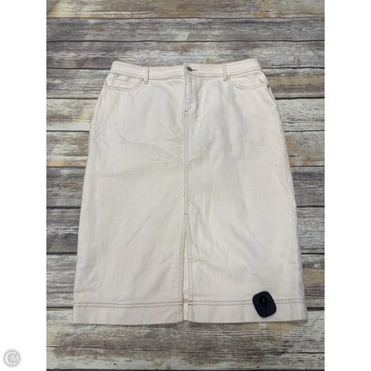 Skirt Midi By Talbots In Cream, Size: 14p
