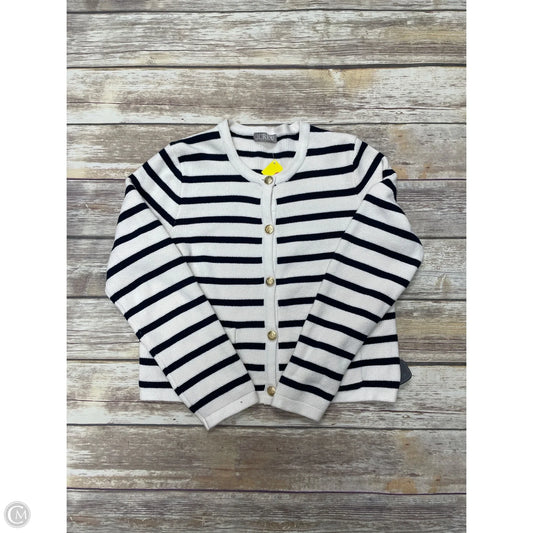 Sweater Cardigan By J. Crew In Striped Pattern, Size: S